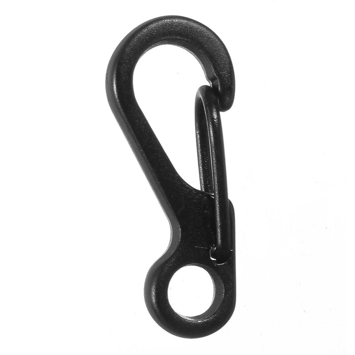 5Pcs Black EDC Tool Alloy Carabiner Camp Snap Clip Hook Keychain Keyring Hiking Climbing Image 6