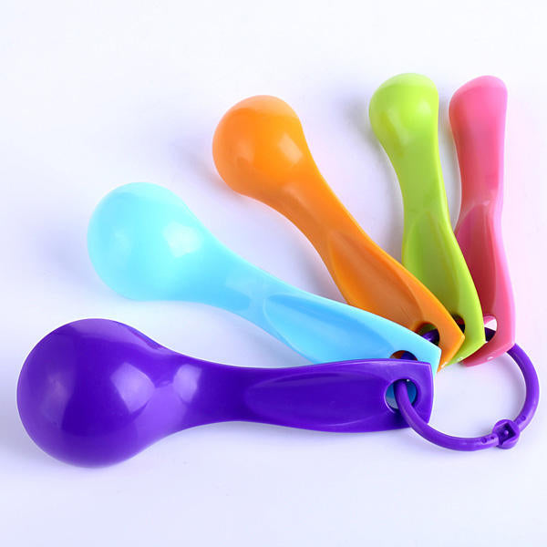 5Pcs Colorful Measuring Spoons Set Kitchen Tool Utensils Cream Cooking Baking Tool Image 3