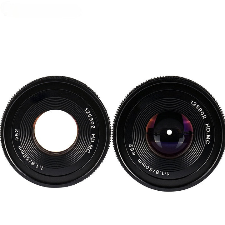 50mm F1.8 Large Aperture Portrait Manual Focus Micro Cameras Lens Fit for Canon eos-m Mount E-Mount for Fuji FX-Amount Image 3