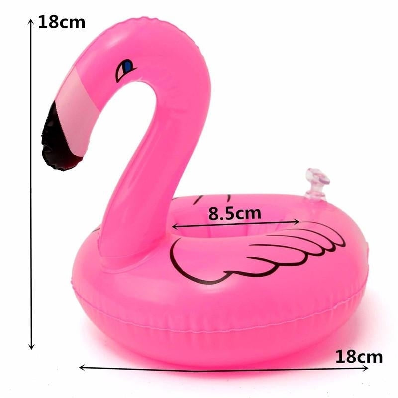 5PCS Inflatable Flamingo Drink Can Holder Party Pool  Kids Toy Image 6