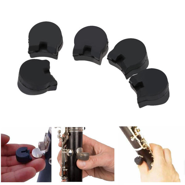 5pcs Practical Rubber clarinet Finger Cushions Black Image 3