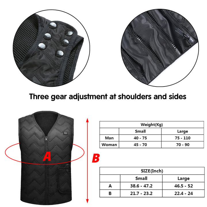 5-Heating Intelligent Smart Electric Heated Vest Winter For Men And Women Image 4
