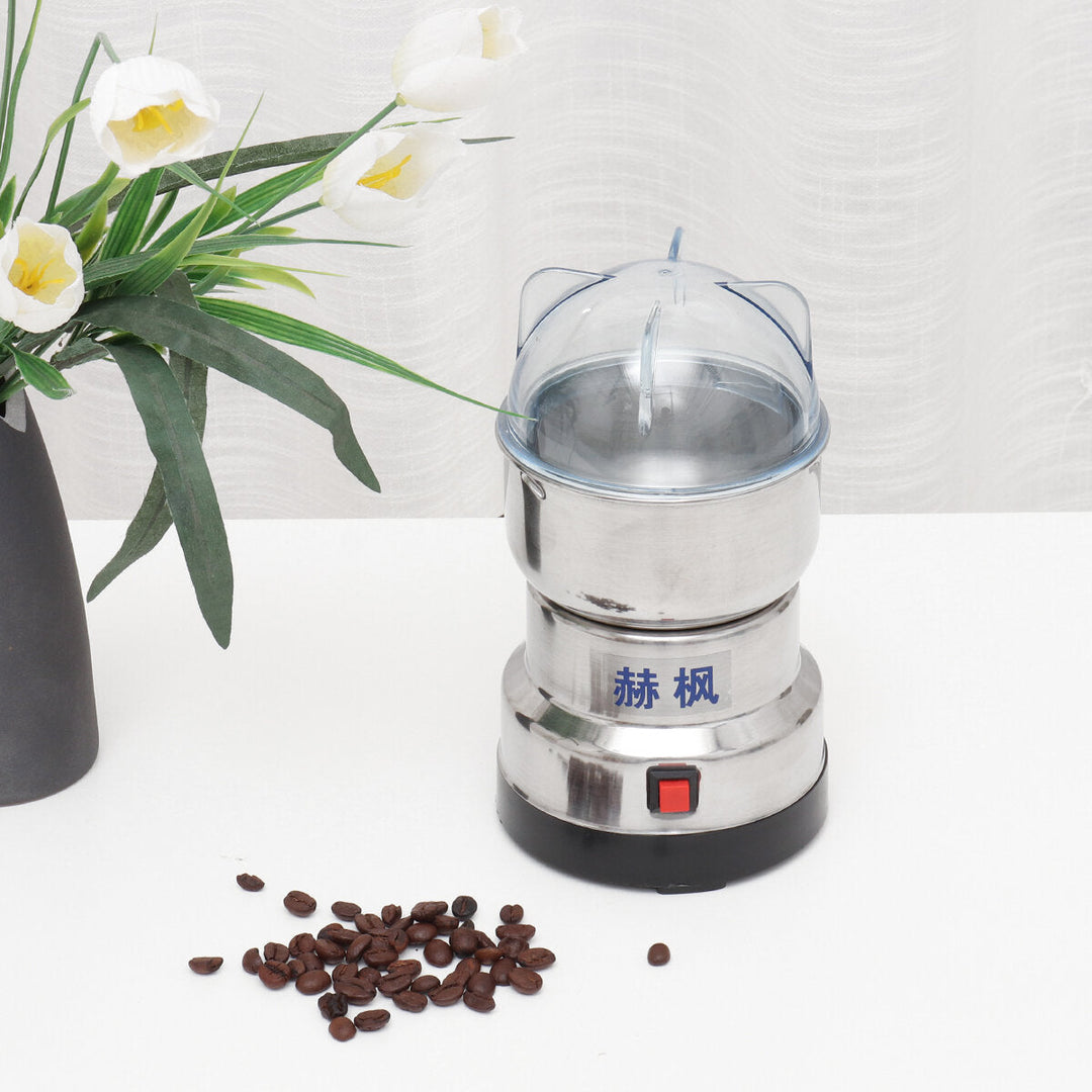 500W Electric Dry Grinder Stainless Steel Coffee Bean Nut Spice Grinding Blender Push Button Control Image 4