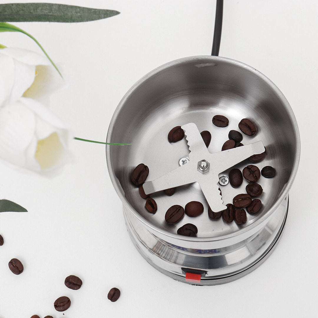 500W Electric Dry Grinder Stainless Steel Coffee Bean Nut Spice Grinding Blender Push Button Control Image 6