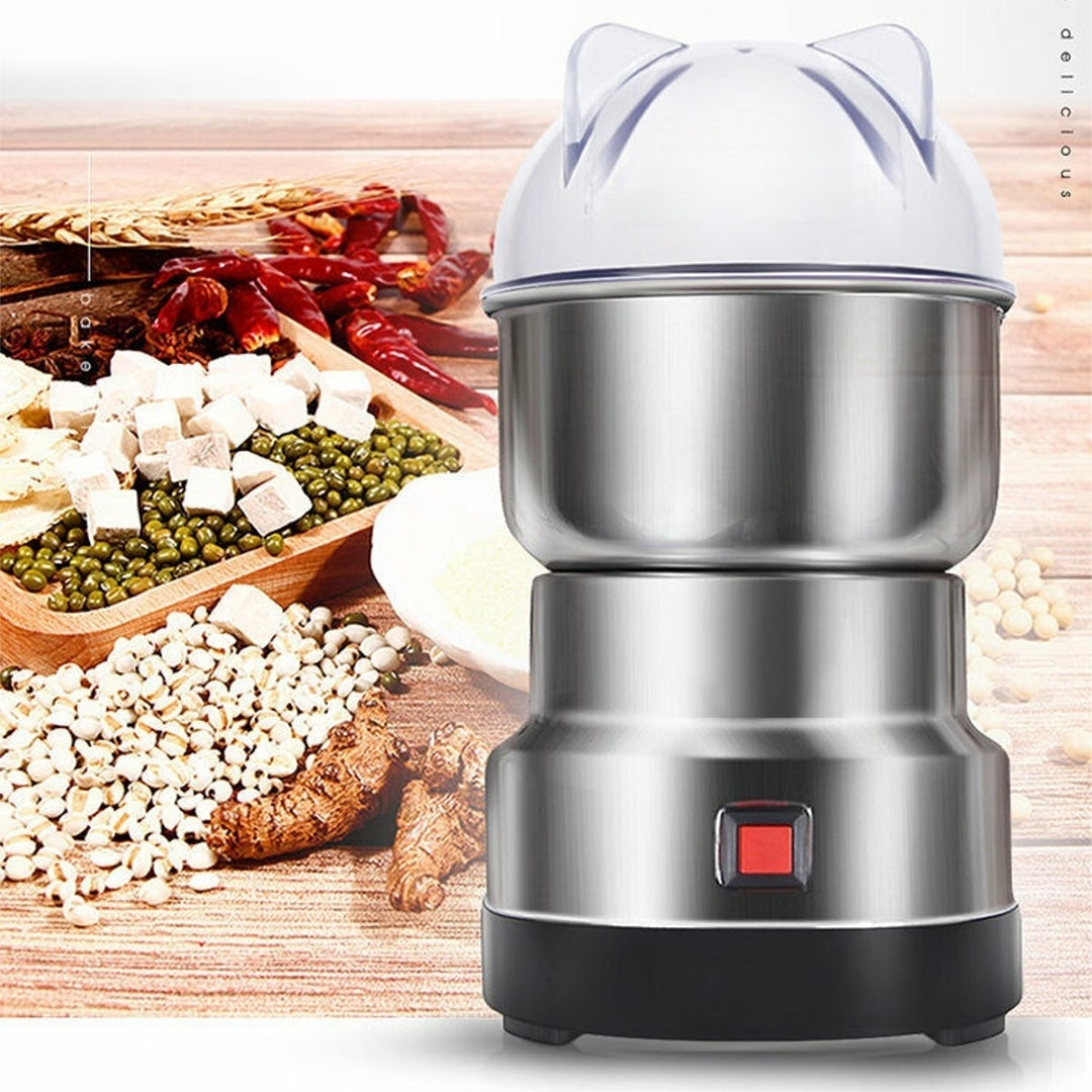 500W Electric Dry Grinder Stainless Steel Coffee Bean Nut Spice Grinding Blender Push Button Control Image 8
