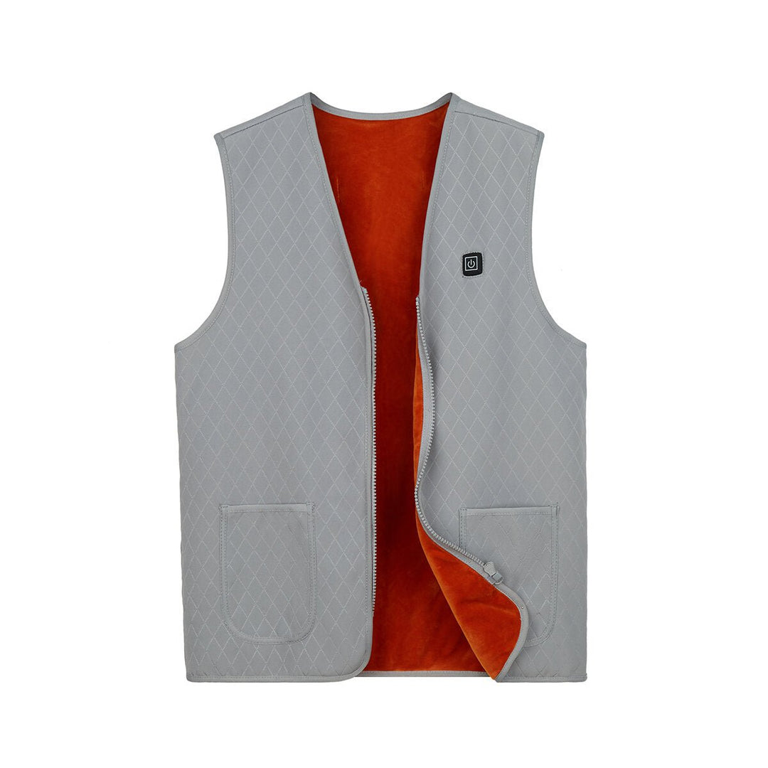 5-Heating Pad Heated Vest Jacket USB Warm Up Electric Winter Clothing Image 1