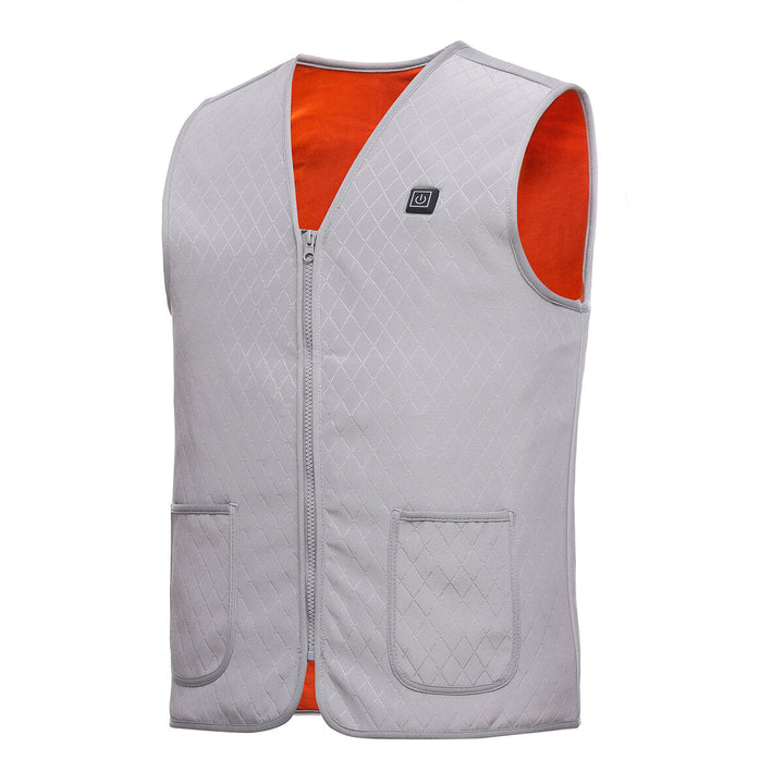 5-Heating Pad Heated Vest Jacket USB Warm Up Electric Winter Clothing Image 4