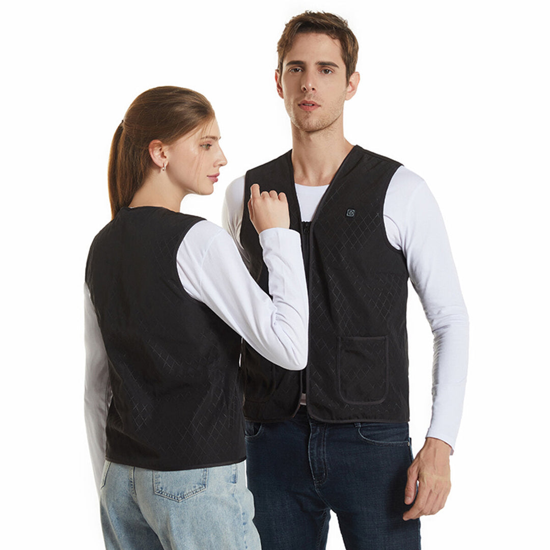 5-Heating Pad Heated Vest Jacket USB Warm Up Electric Winter Clothing Image 11