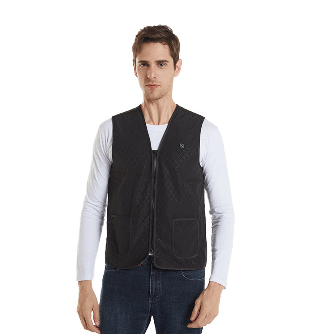 5-Heating Pad Heated Vest Jacket USB Warm Up Electric Winter Clothing Image 12