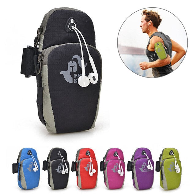 5.5 Inch Sports Running Arm Phone Bag Pouch With Earphone Hole For iphone 7 Plus 6s Plus Image 1