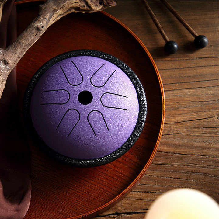 5.5" Steel Tongue Drum 6 Notes Handpan Tankdrum Yoga Instrument With BagandMallets Image 2