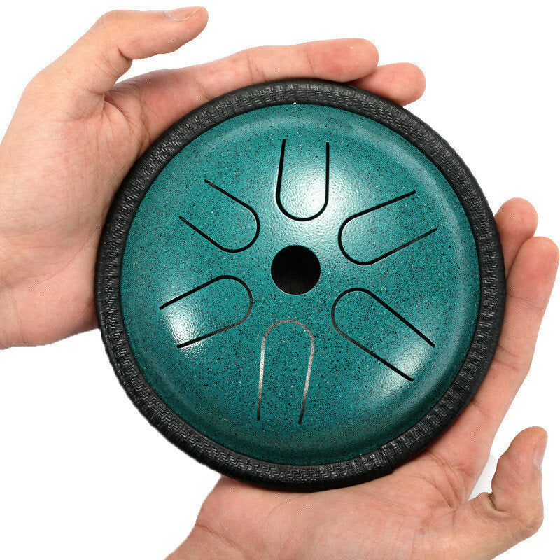 5.5" Steel Tongue Drum 6 Notes Handpan Tankdrum Yoga Instrument With BagandMallets Image 4