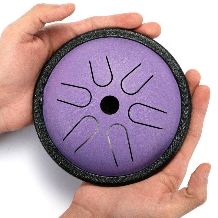 5.5" Steel Tongue Drum 6 Notes Handpan Tankdrum Yoga Instrument With BagandMallets Image 6