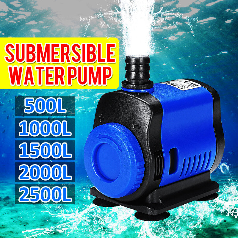 5,20,35,45,80W 220V Ultra Quiet Submersible Aquarium Water Pump Tank Fountain Pond Filter Fish Image 1