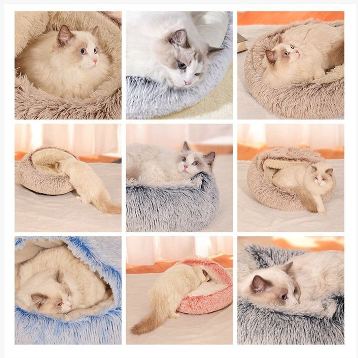 50,65CM Multi-color PP Cotton Round Soft Pet Warm Mat Dirt-resistant Sleeping Bed Mat Image 3