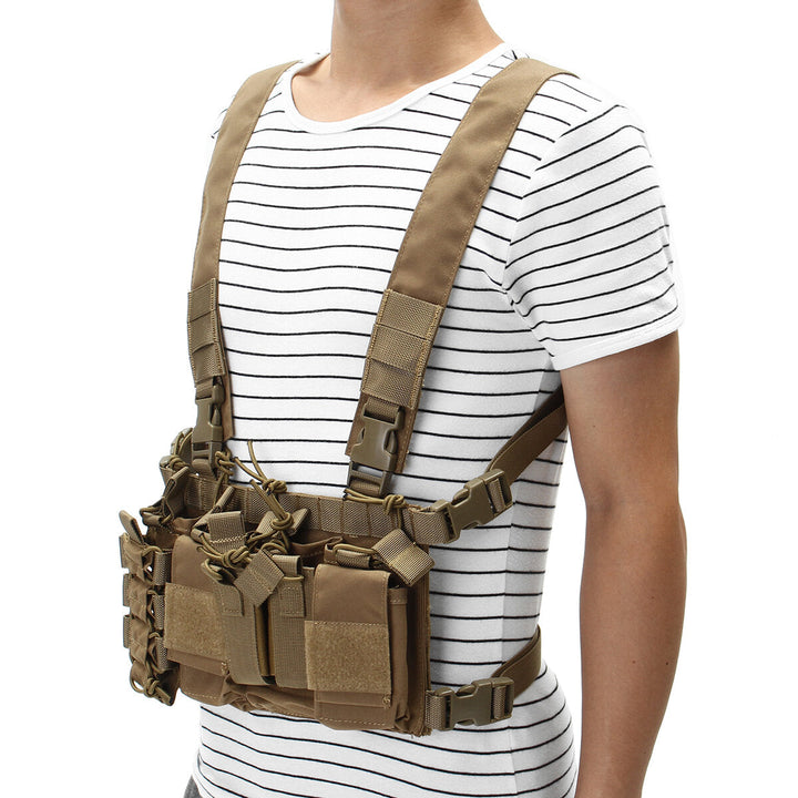 52x65cm Nylon Universal Chest Rig Hunting Vest with 223,308 Pouches 2 Colors Image 3