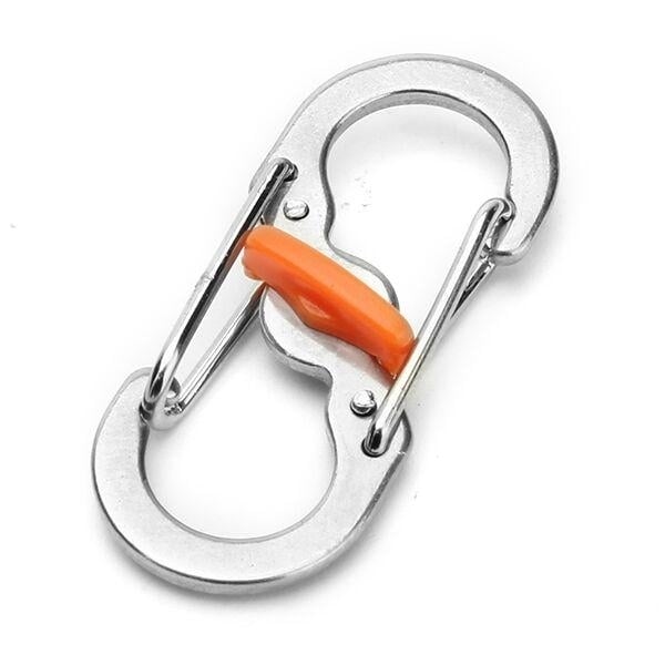 5pcs S Shape Plastic Steel Anti Theft Carabiner Keychain Hook Clip EDC Tool Image 1