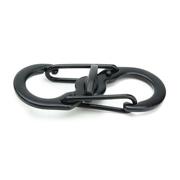5pcs S Shape Plastic Steel Anti Theft Carabiner Keychain Hook Clip EDC Tool Black Image 4