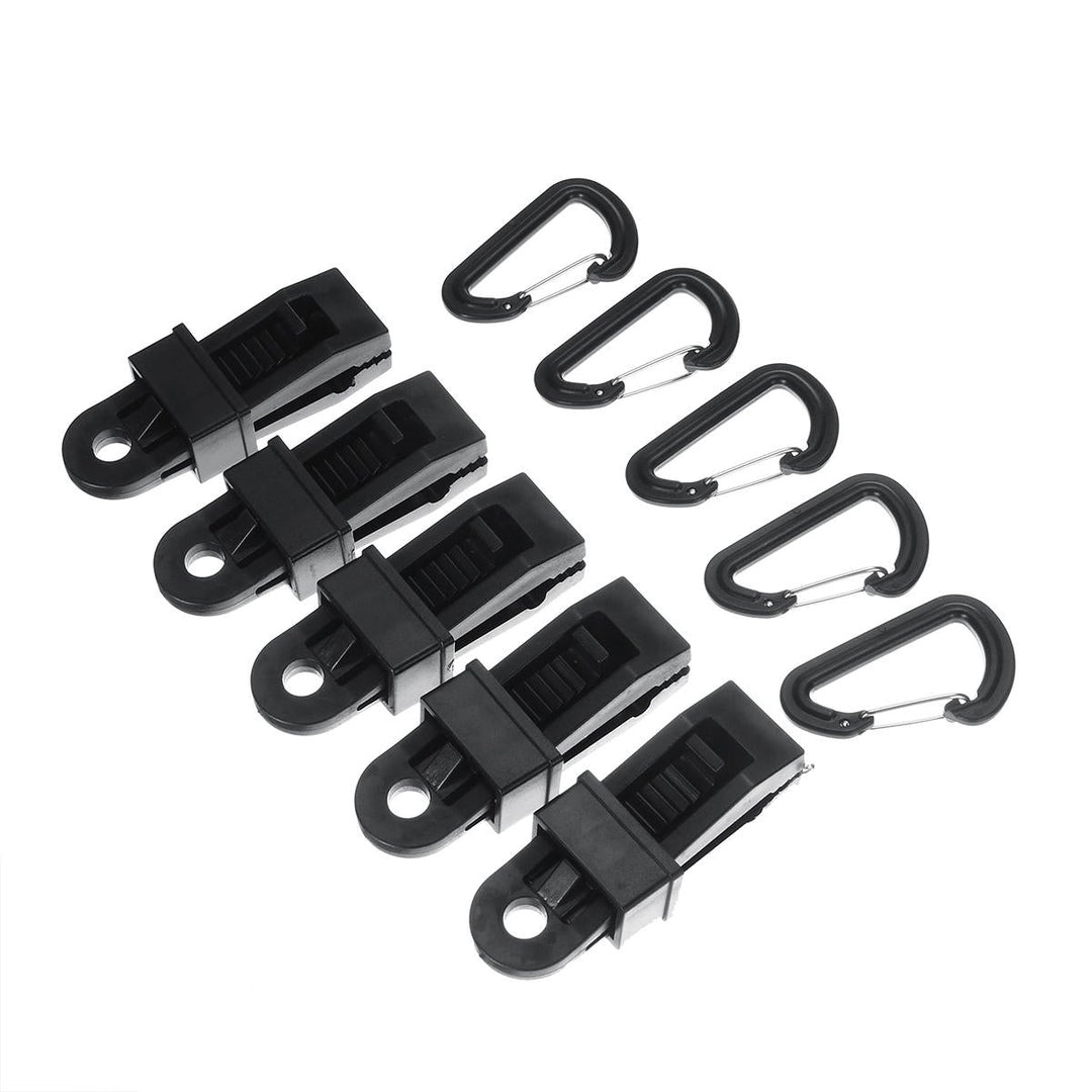5Pcs Tent Awning Wind Rope Clamp Tightener Portable Outdoor Camping Plastic Clip Tool Image 2