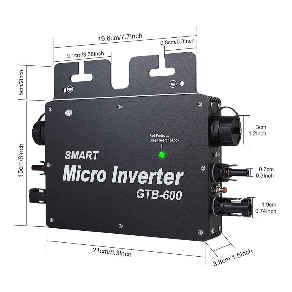 600W 700W 800W Grid Tie Micro Solar Inverter With Wifi Function Network Connection IP65 Waterproof 110V 230V For Home Image 7