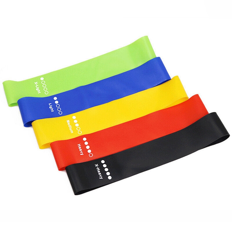 5PCS,Set Elastic Resistance Band Rubber Loop for Yoga Pilates Stretching Home Fitness Training Equipment Image 3