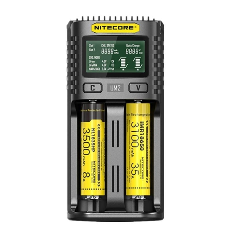 5V,2A Lithium Battery LCD Screen Display 2-Slots Smart Rapid Charger For 18650 Battery Image 1