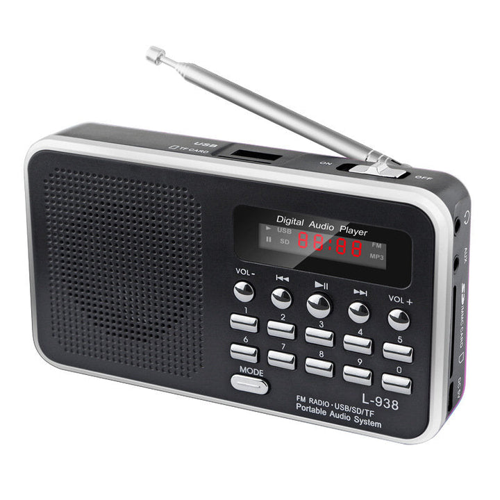 5V Rechargeable Portable LCD Digital FM Radio USB SD TF Mp3 Speaker Music Player Image 3