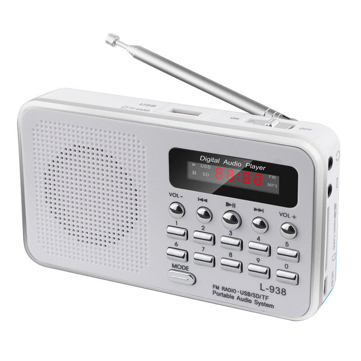 5V Rechargeable Portable LCD Digital FM Radio USB SD TF Mp3 Speaker Music Player Image 4