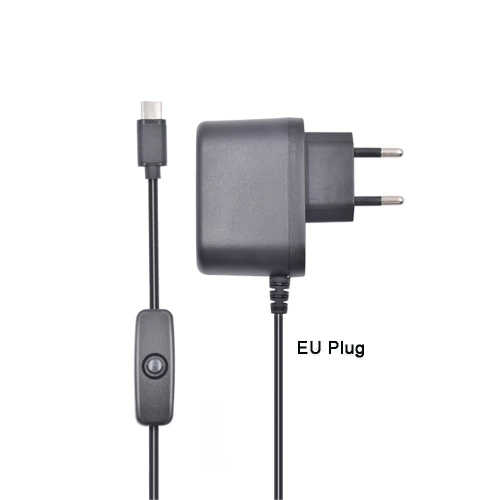 5V 3A Type-C US/EU Plug Power Charger Adapter With Switch For Raspberry Pi 4B Image 4