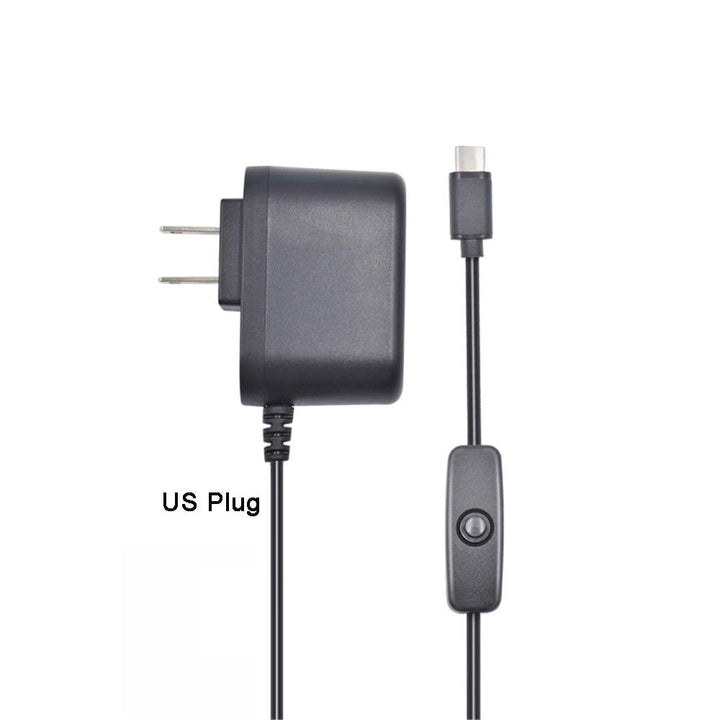 5V 3A Type-C US,EU Plug Power Charger Adapter With Switch For Raspberry Pi 4B Image 4