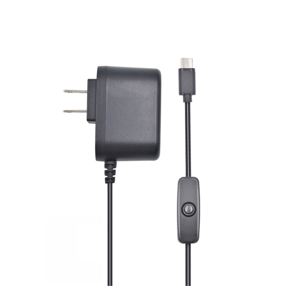 5V 3A Type-C US/EU Plug Power Charger Adapter With Switch For Raspberry Pi 4B Image 1