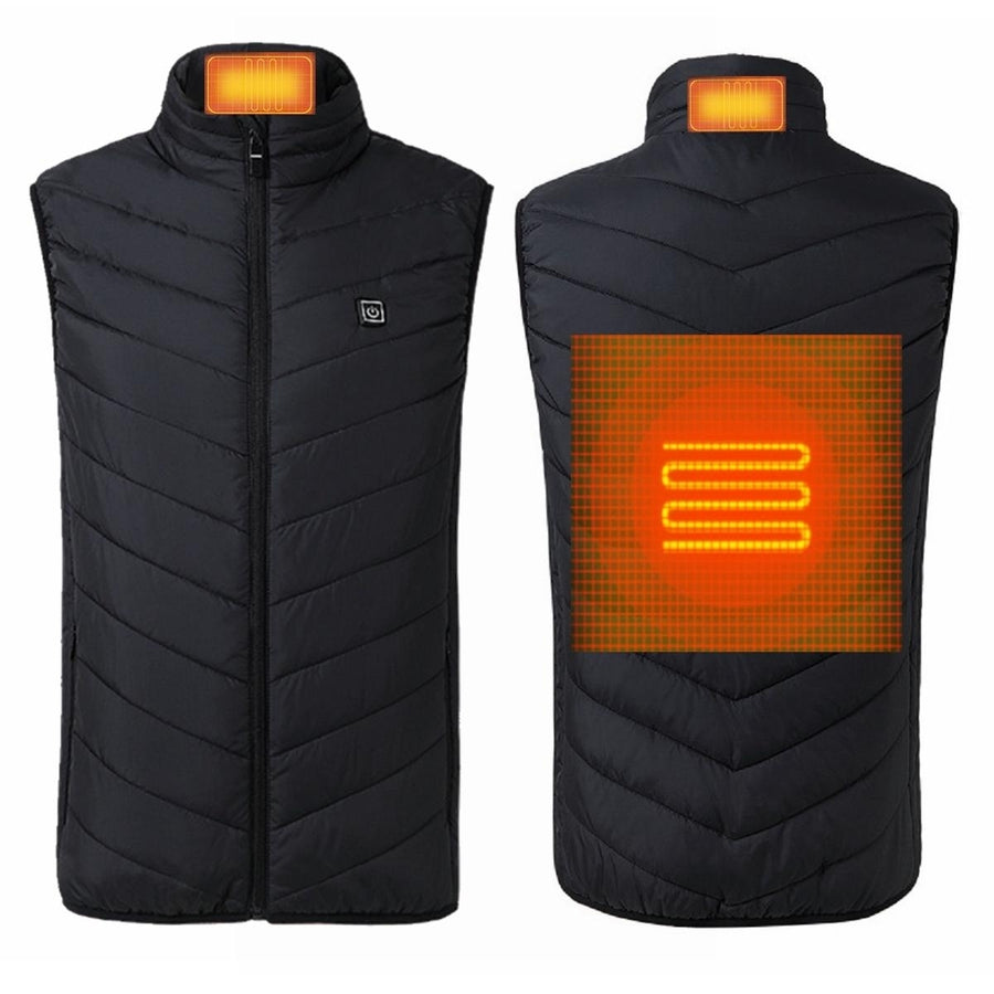 5V USB Electric Vest Heated Jacket Thermal Warm Neck + Back Pad Winter Body Warmer Cloth Image 1