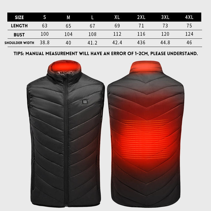 5V USB Electric Vest Heated Jacket Thermal Warm Neck + Back Pad Winter Body Warmer Cloth Image 4