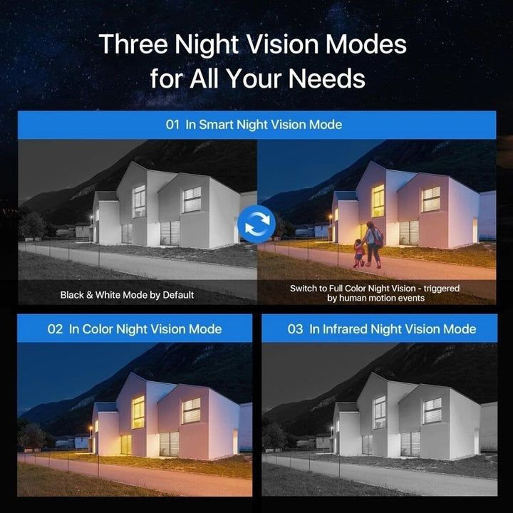 5MP HD Spotlight WiFi Camera Outdoor Waterproof AI Human Detection Color Night Vision 2 Way Audio CCTV Wireless IP Cam Image 3