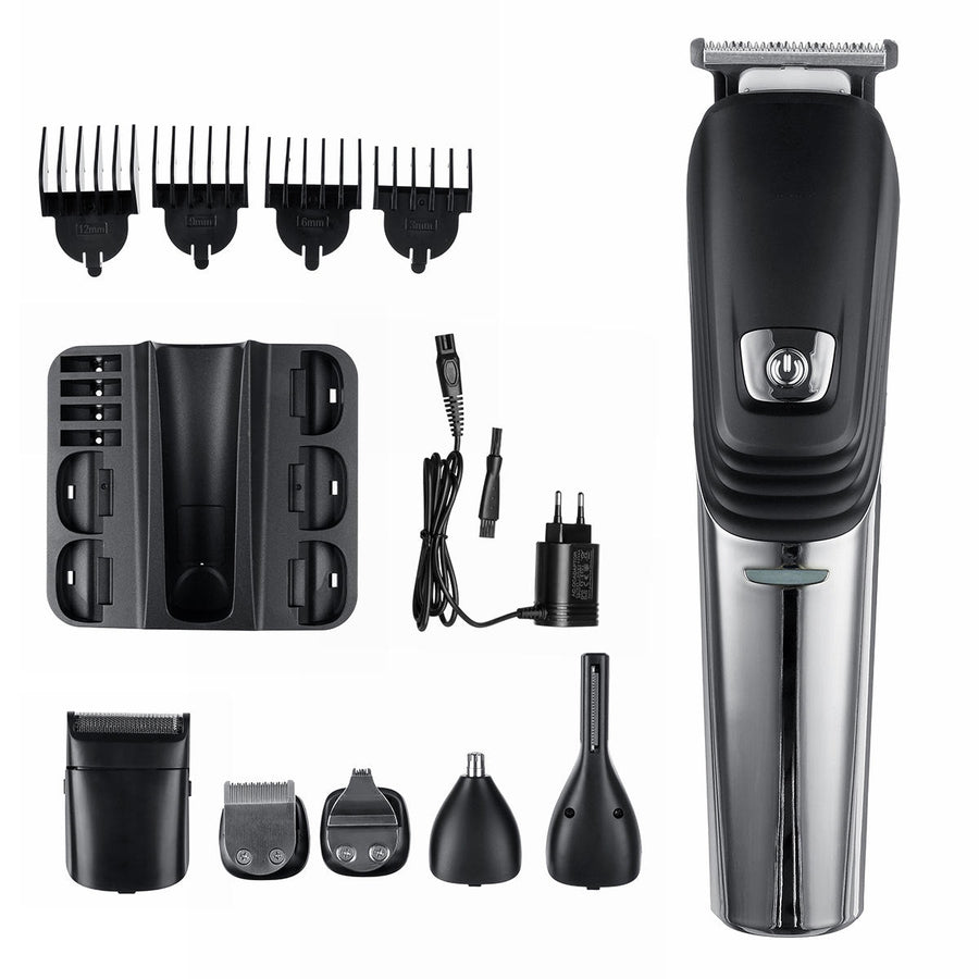 6 In 1 Electric Face Rechargeable Head Shaver Hair Trimmer Clipper Body Hair Kit Image 1