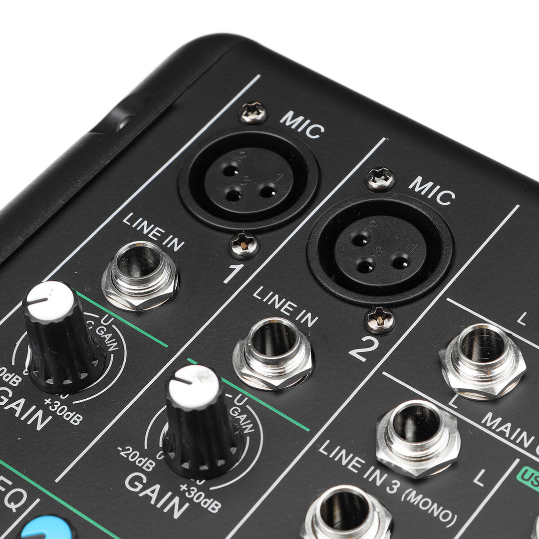 6 Channel bluetooth DJ HD Mic Audio Mixer Control LED Digital Display Music Stream with USB Interface Image 8
