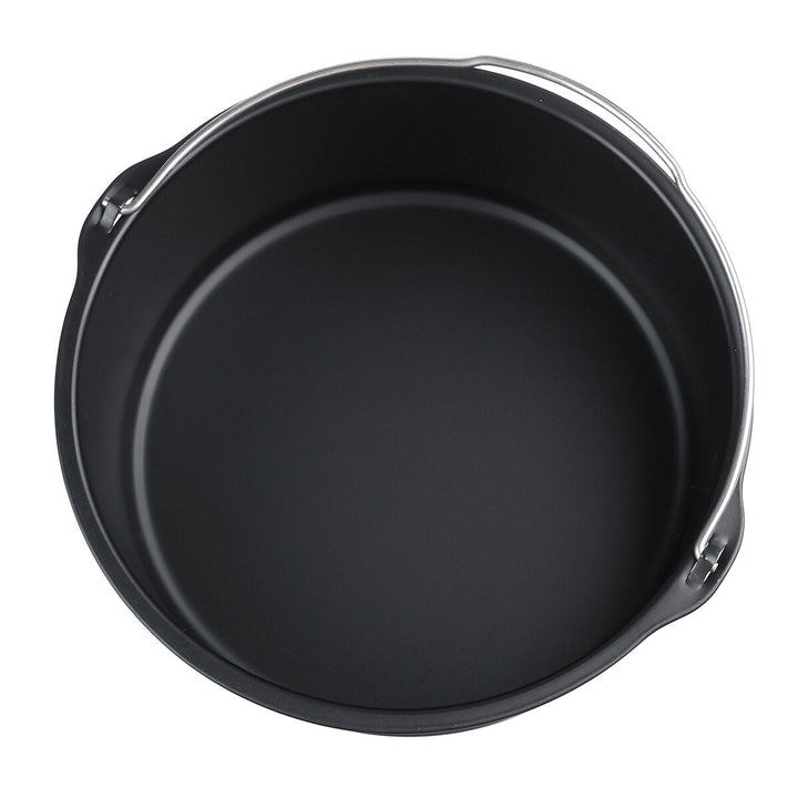 6 Pcs Air Fryer Accessories Set Baking Pizza Pan Cake Barrel Cooking Kit Kitchen Image 4