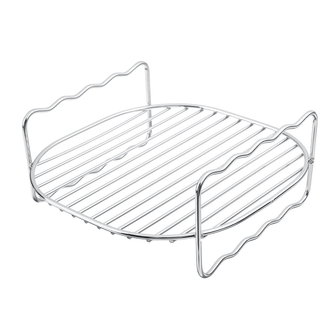 6 Pcs Air Fryer Accessories Set Baking Pizza Pan Cake Barrel Cooking Kit Kitchen Image 4