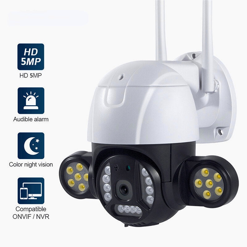 5MP WIFI IP Camera HD Night Vision Humanoid Tracking Two Way Intercom Outdoor Waterproof Surveillance ONVIF CCTV Image 4