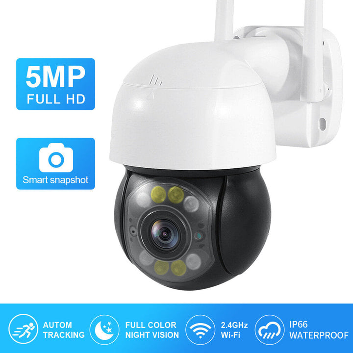 5MP Wireless WIFI IP Camera HD Night Vision Humanoid Tracking Two Way Intercom Outdoor Waterproof Surveillance ONVIF Image 1