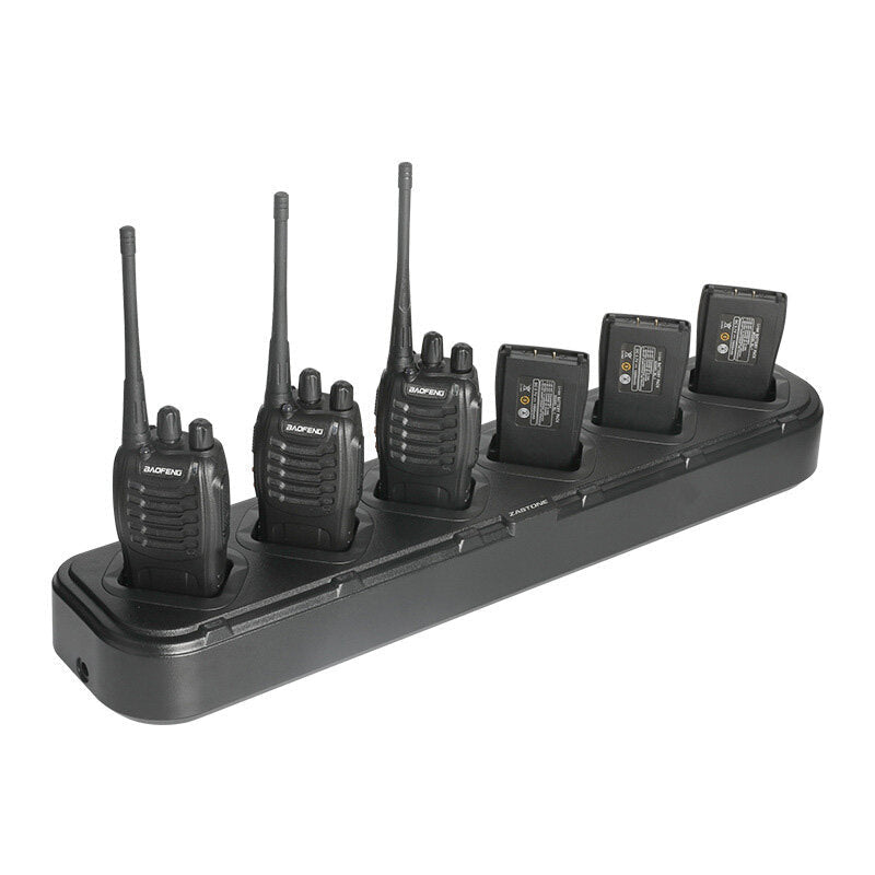 6 Slot Walkie Talkie Charger Two Way Ham Radio Charging Cradle for 888S 666S 777S Image 1