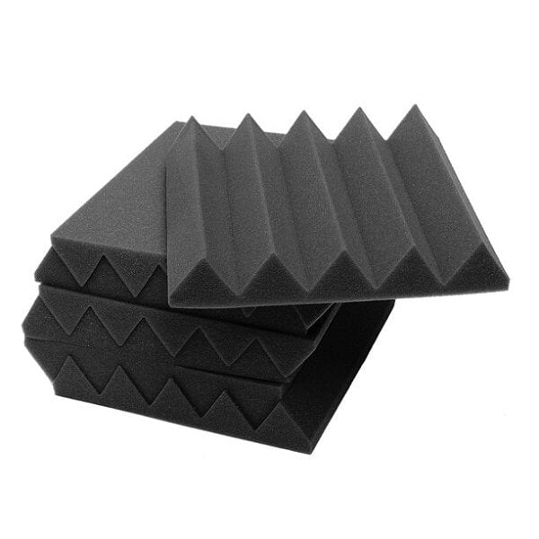 6 Pcs Acoustic Foam Panels 2x10x10 inch Soundproofing Studio Wedge Tiles for Home Sound Insulation Image 1