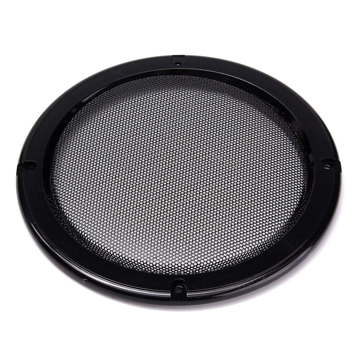 6.5 Inch Speaker Cover Decorative Circle Metal Mesh Grille Black Gold Decor Image 1