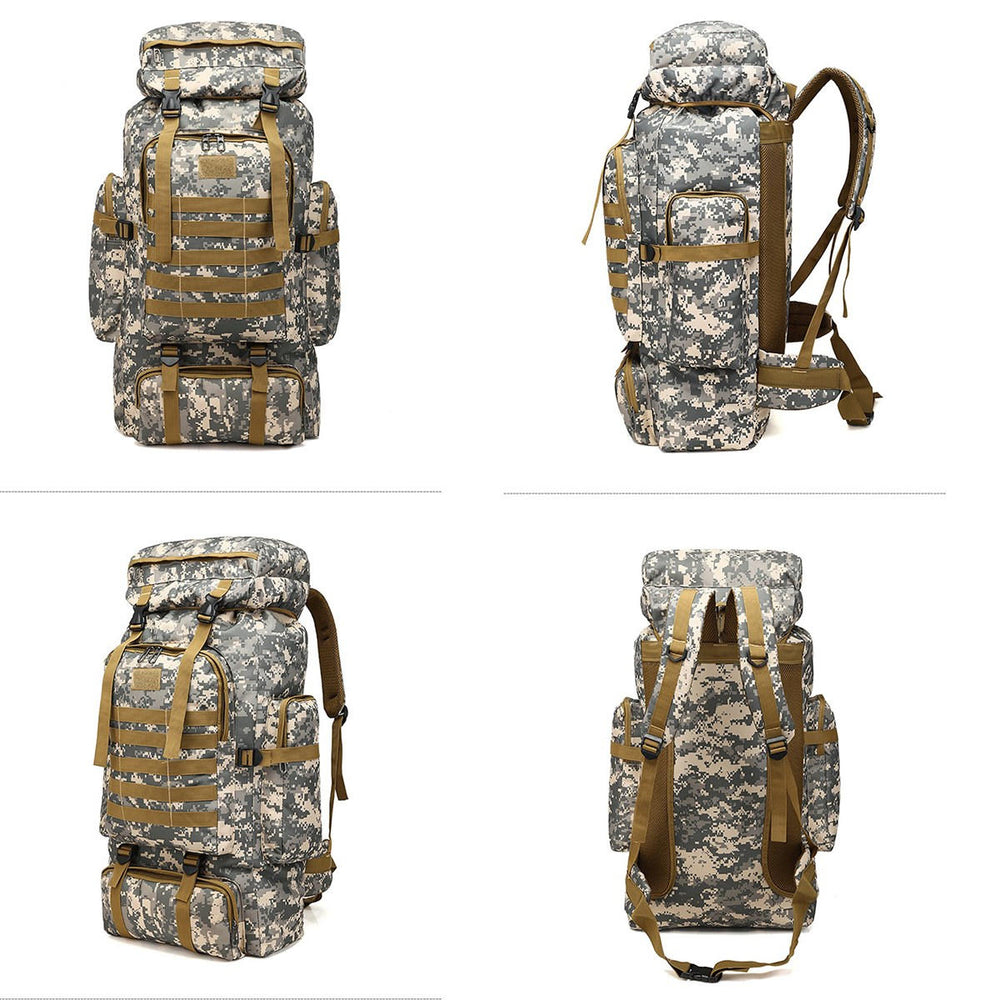 80L Tactical Bag Outdoor Traveling Camping Hiking Military Rucksacks Backpack Camouflage Bag Image 2