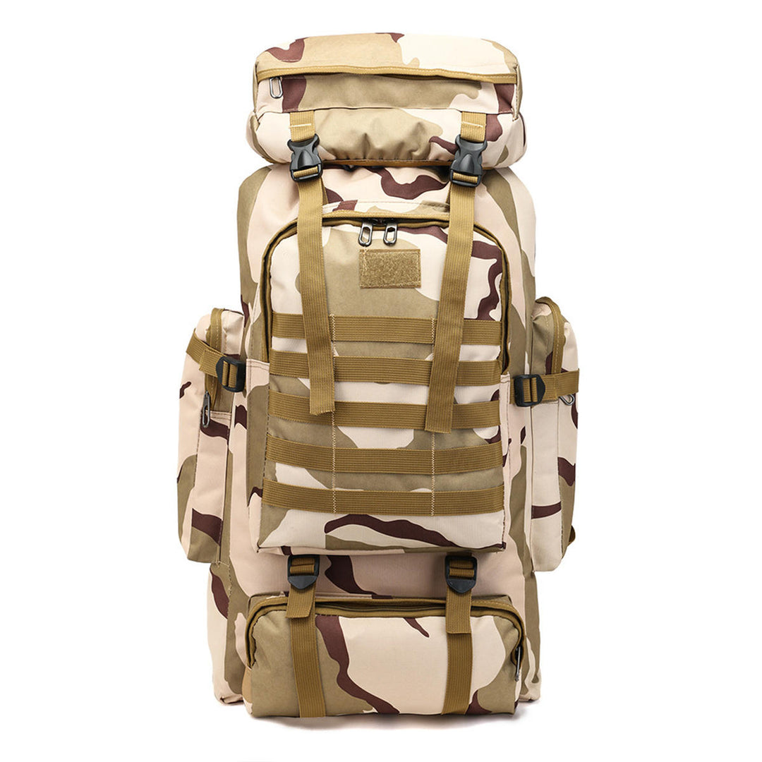 80L Tactical Bag Outdoor Traveling Camping Hiking Military Rucksacks Backpack Camouflage Bag Image 7