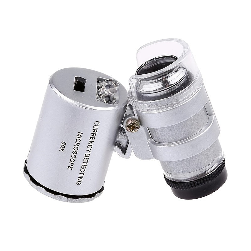 60X Mini Handheld Magnifier With LED Light Jewelry Loupe Image 1