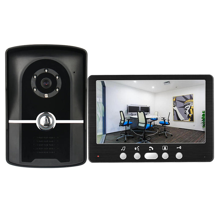 7 inch Door Video Phone 1 Monitor 1 Outdoor Doorbell HD Camera Infrared Night Vision System Image 4