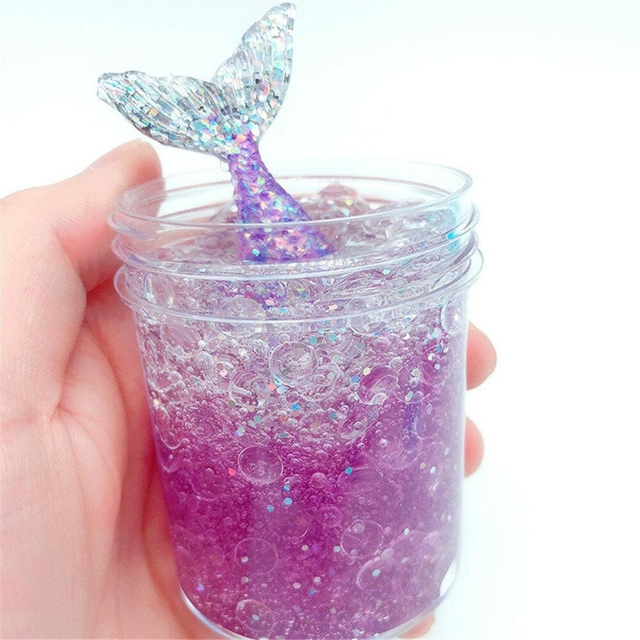 60ML Fishtail Slime Toy For Children Crystal Decompression Mud DIY Gift Stress Reliever Image 1