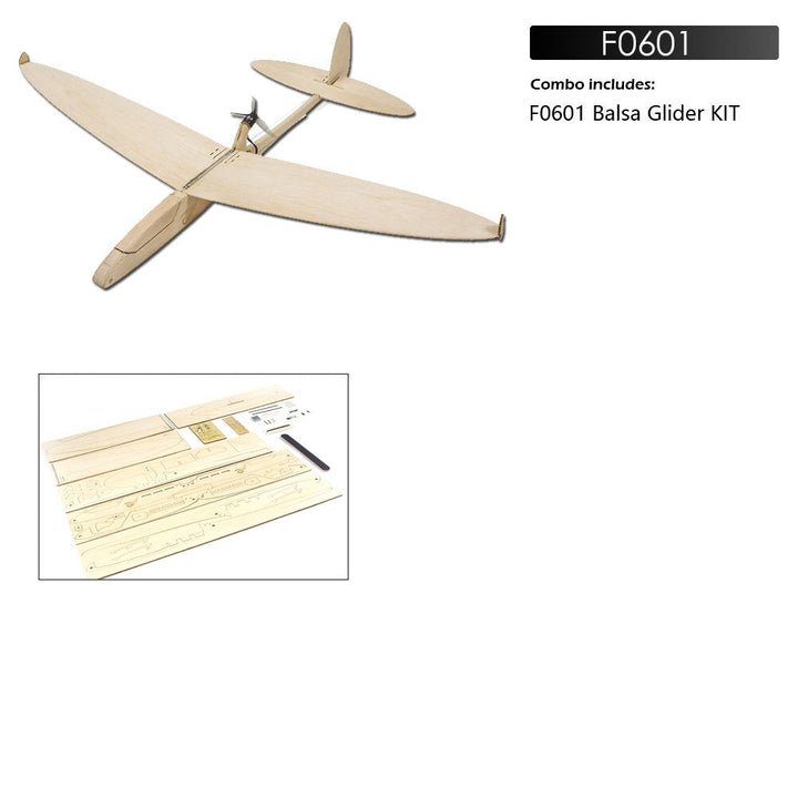 620mm Wingspan Balsa Wood RC Airplane Glider KIT/PNP Image 1