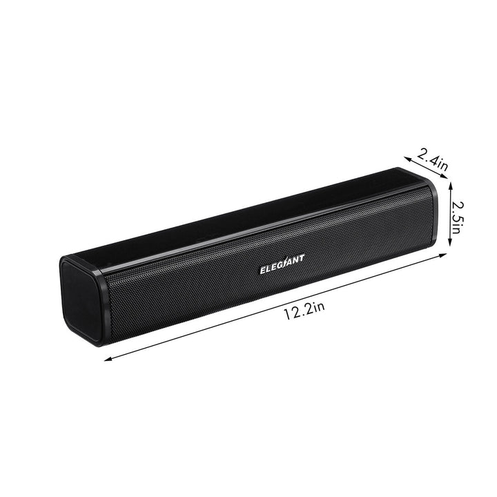 6W Powerful Multimedia HiFi Bass Portable USB SoundBar Speakers with Volume Control for PC Desktop Image 3